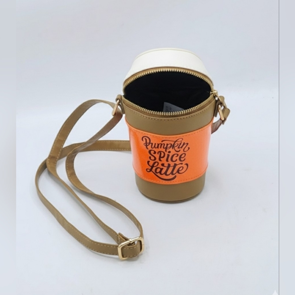 MAD ENGINE Fine By Me Pumpkin Spice Latte PSL Novelty Crossbody Bag - HTF